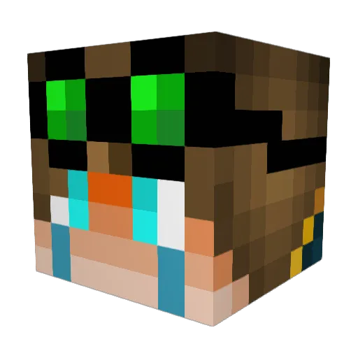 Raven_40 Minecraft avatar head, 3D render