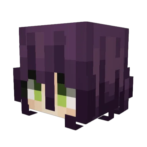 Raven_Persona6 Minecraft avatar head, 3D render
