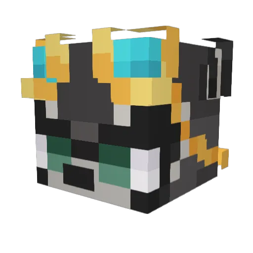 Ravencl4w Minecraft avatar head, 3D render