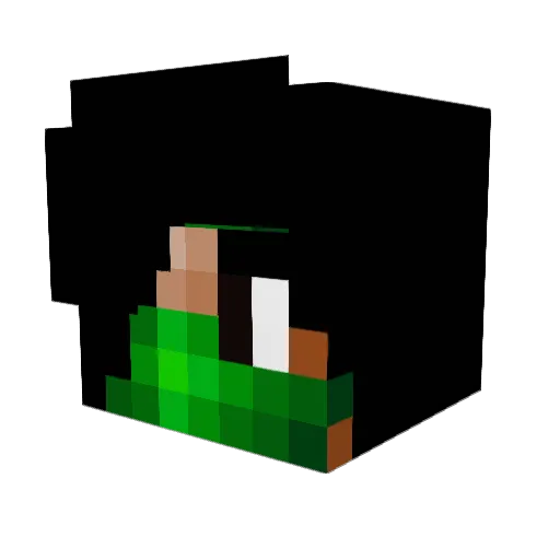 Ravencreed Minecraft avatar head, 3D render