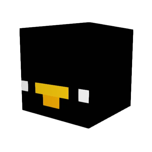 Raveneth Minecraft avatar head, 3D render
