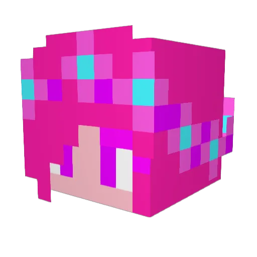 Ravenfire1 Minecraft avatar head, 3D render