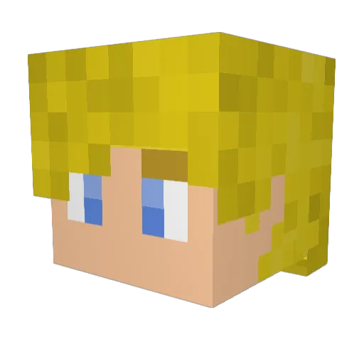 Ravenfrozt Minecraft avatar head, 3D render