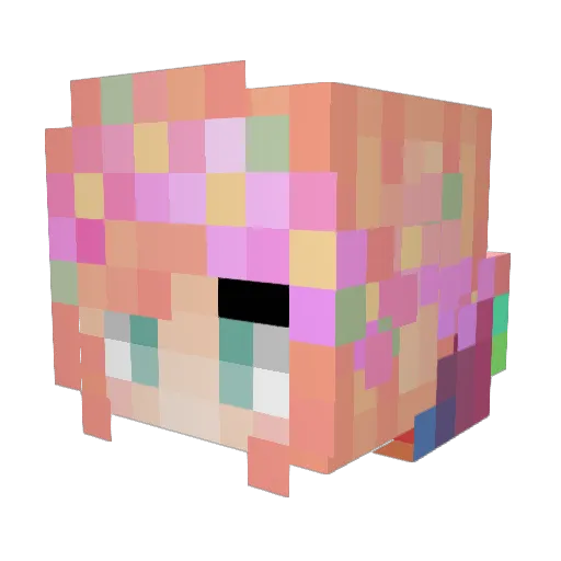 Ravengale Minecraft avatar head, 3D render