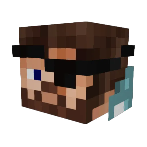Ravenger49 Minecraft avatar head, 3D render