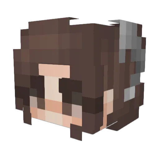 RavenisIzzy Minecraft avatar head, 3D render
