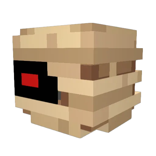 Ravenised Minecraft avatar head, 3D render
