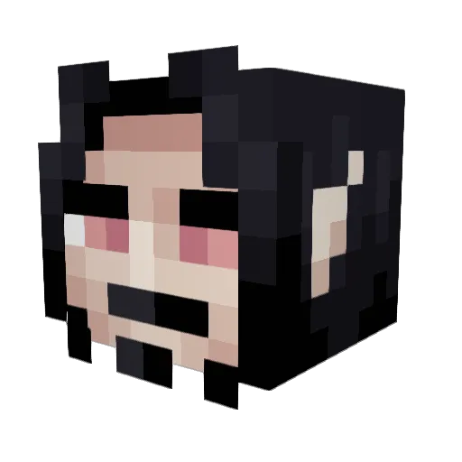 Ravenkos Minecraft avatar head, 3D render