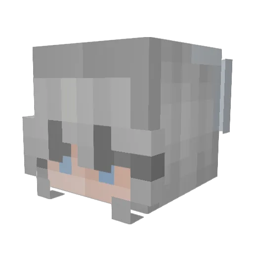 Ravenleft Minecraft avatar head, 3D render