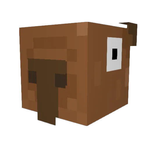 Ravenmulch Minecraft avatar head, 3D render