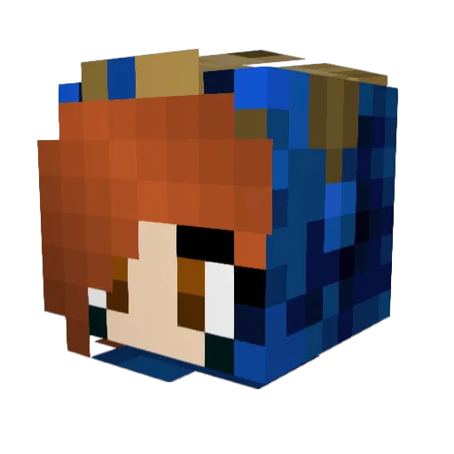 RavennJS Minecraft avatar head, 3D render