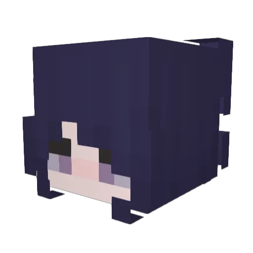 Ravennight Minecraft avatar head, 3D render