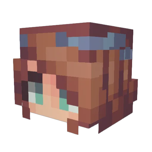 RavenousRose Minecraft avatar head, 3D render