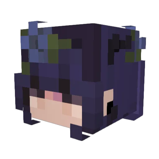 Ravenqueen57 Minecraft avatar head, 3D render
