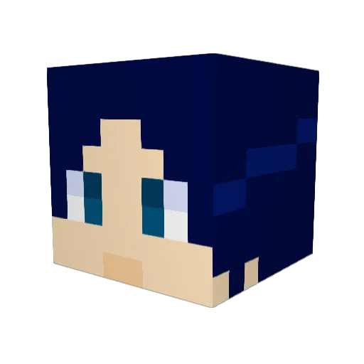 Ravensparks Minecraft avatar head, 3D render