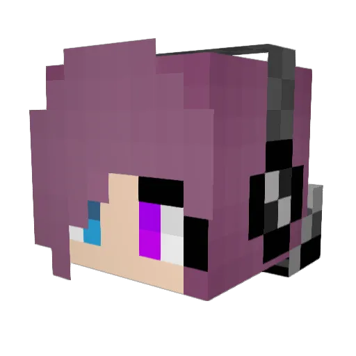 Ravensquill Minecraft avatar head, 3D render