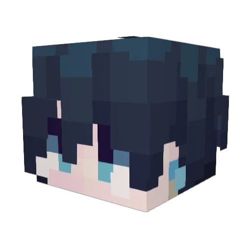Raventhedark Minecraft avatar head, 3D render