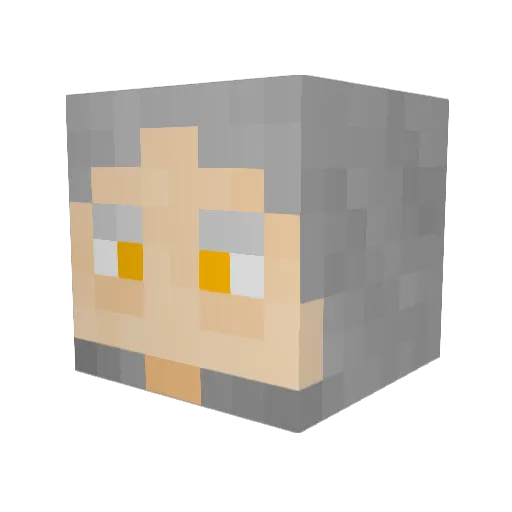 Raveross Minecraft avatar head, 3D render
