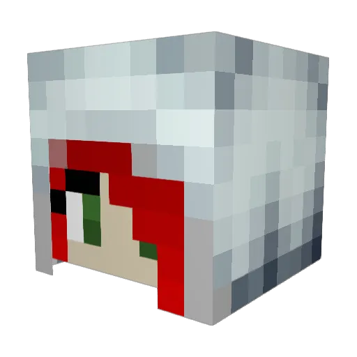 Raverthia Minecraft avatar head, 3D render