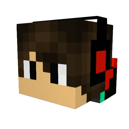 Ravex1 Minecraft avatar head, 3D render