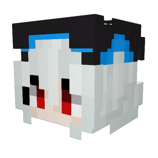 RaviPendragon Minecraft avatar head, 3D render
