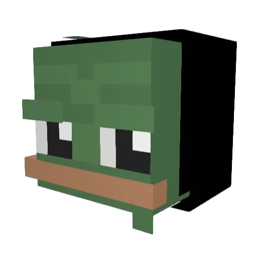 Raviiic Minecraft avatar head, 3D render