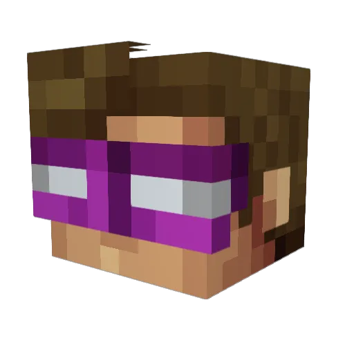 Ravinnnn Minecraft avatar head, 3D render