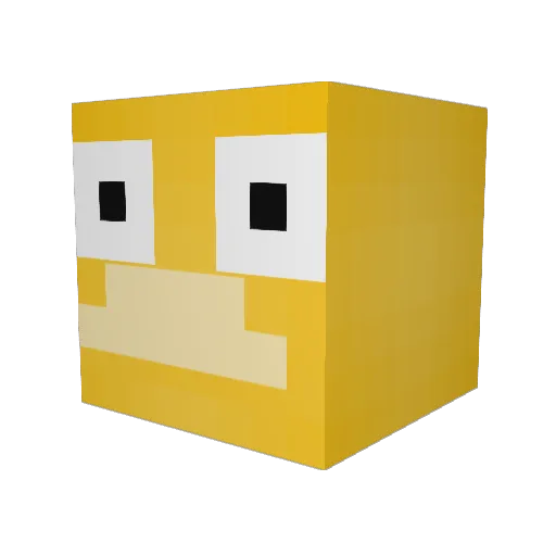 RaviolierJpeg Minecraft avatar head, 3D render