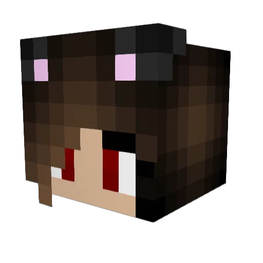 Ravirna Minecraft avatar head, 3D render