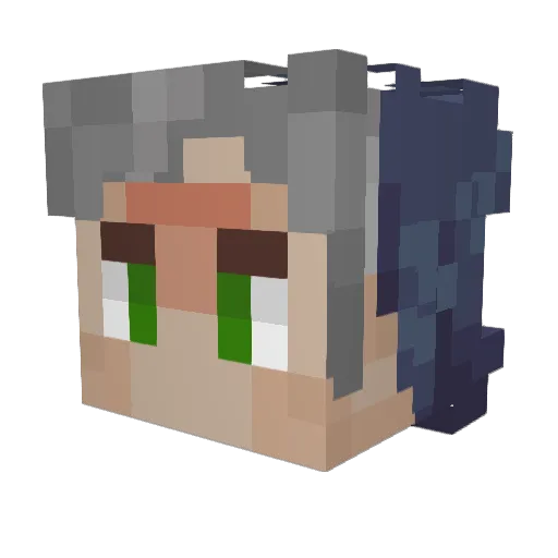 Ravnight Minecraft avatar head, 3D render