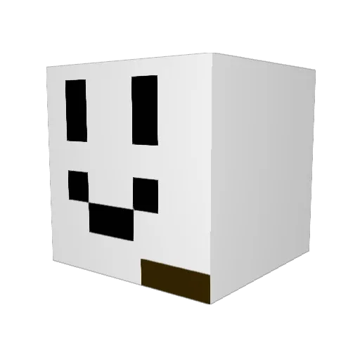 Ravocy Minecraft avatar head, 3D render