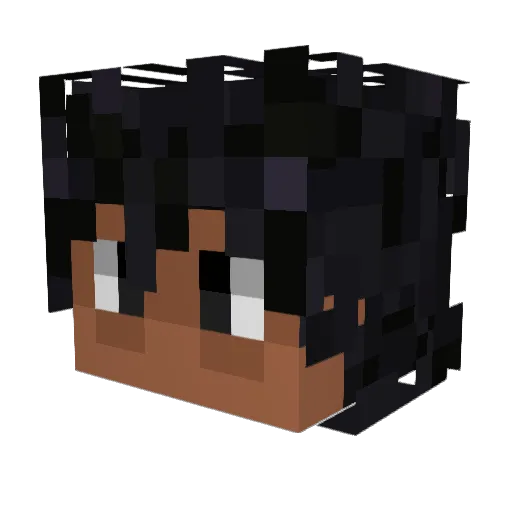 Ravvin Minecraft avatar head, 3D render