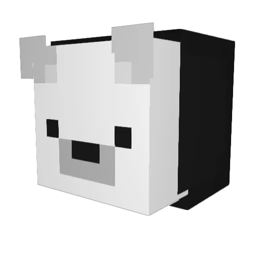 Ravvioly Minecraft avatar head, 3D render