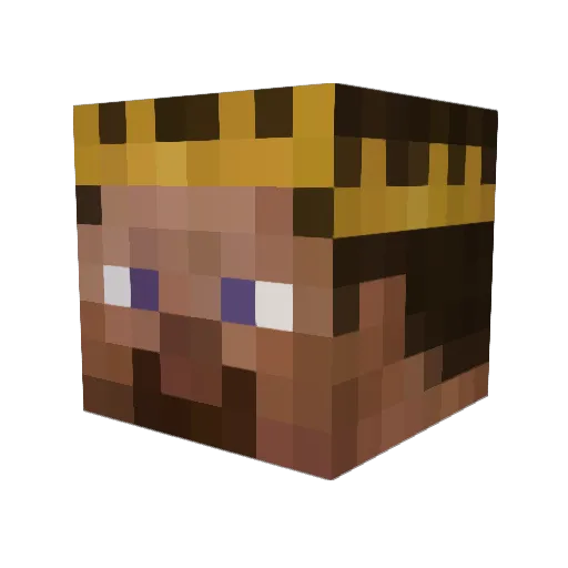 Ravvu Minecraft avatar head, 3D render