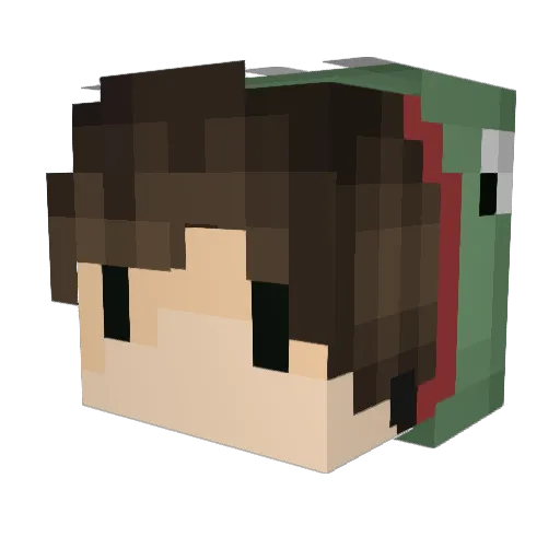 Ravxnn Minecraft avatar head, 3D render