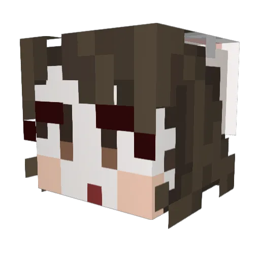 RavyBunny Minecraft avatar head, 3D render