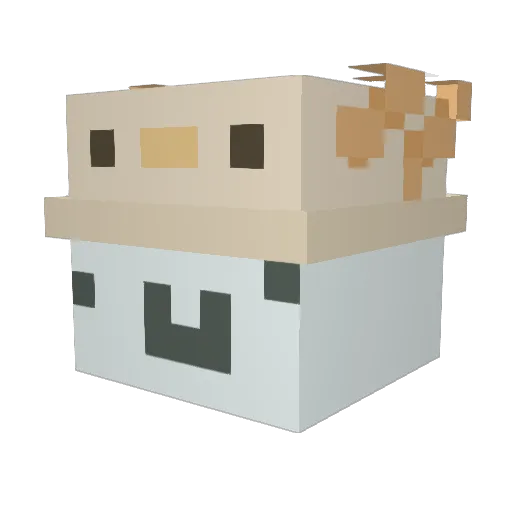 Ravynox Minecraft avatar head, 3D render
