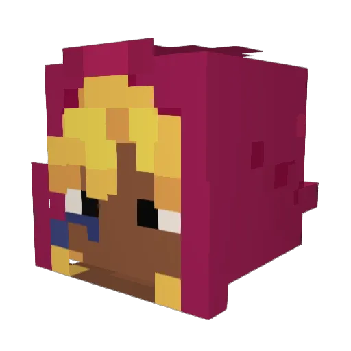 RawBerry8 Minecraft avatar head, 3D render