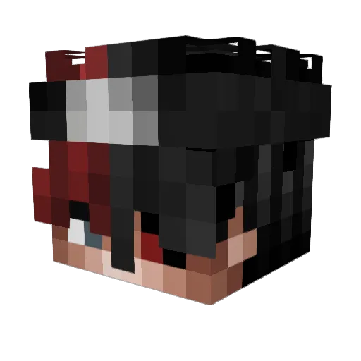 RawBurggerr Minecraft avatar head, 3D render