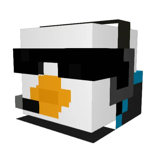 RawDucky Minecraft avatar head, 3D render