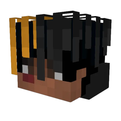 RawMellow Minecraft avatar head, 3D render