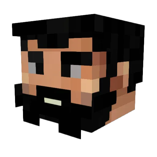 Raw_Biscuit Minecraft avatar head, 3D render