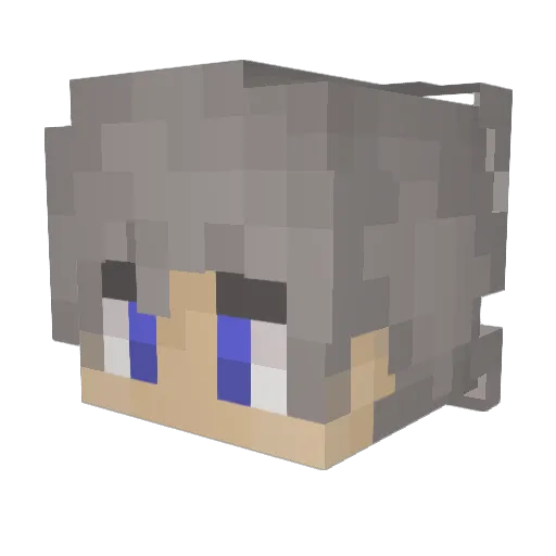 Raw_Krapiwa Minecraft avatar head, 3D render