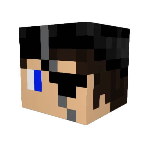 Raw_Zingo Minecraft avatar head, 3D render