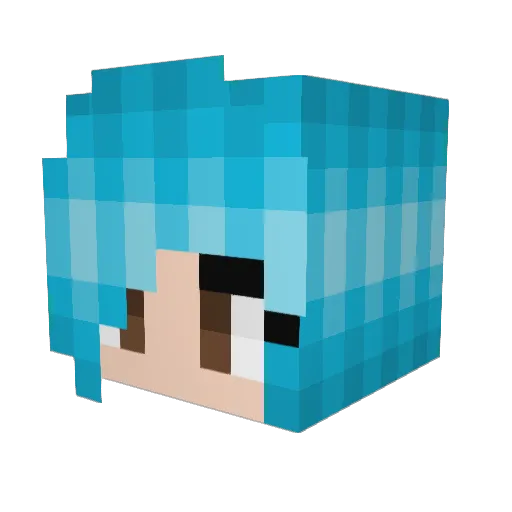 RawanHoney Minecraft avatar head, 3D render