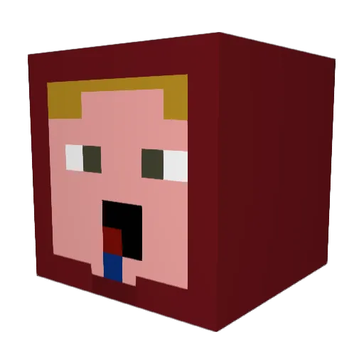 Rawdog620 Minecraft avatar head, 3D render