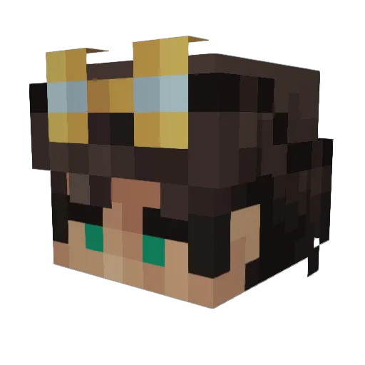 RaweL84 Minecraft avatar head, 3D render