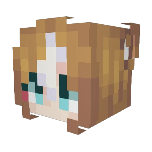 RawenCat Minecraft avatar head, 3D render
