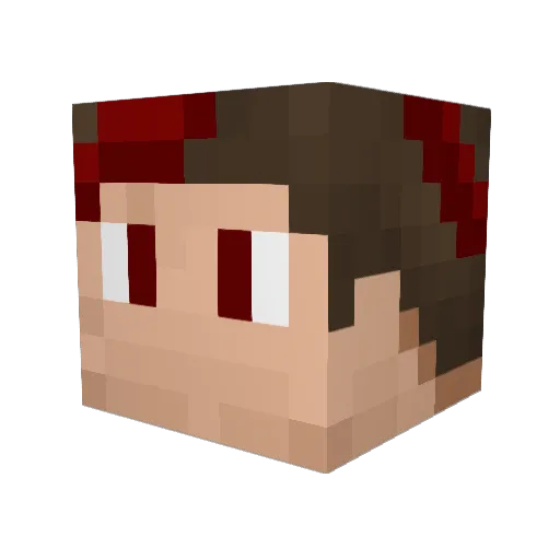 Rawer07 Minecraft avatar head, 3D render
