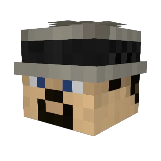 Rawiolli Minecraft avatar head, 3D render